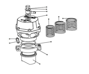 GARRETT GVB-50A, VTA (Vent To Atmosphere) BOV 50mm Red, P/N: 914956-0001